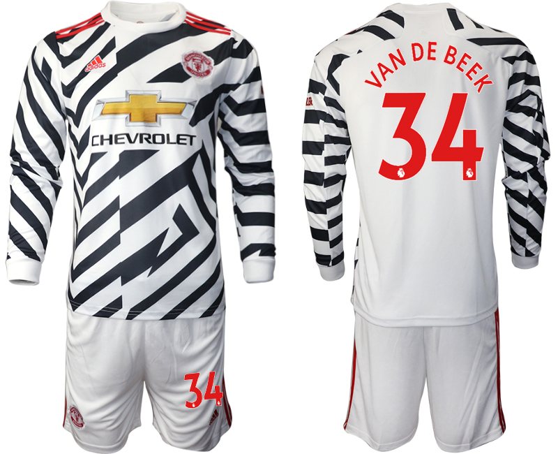 2021 Men Manchester united away long sleeve #34 soccer jerseys->customized soccer jersey->Custom Jersey